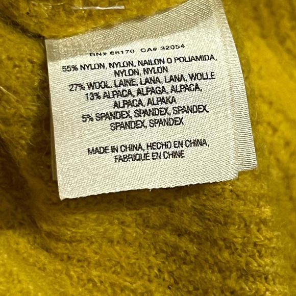 Anthropologie MOTH Cross Neck Chic Yellow Off-Shoulder Sweater XS - Picture 8 of 12